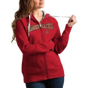 Antigua Women's Arizona Diamondbacks Red Full Zip Hoodie